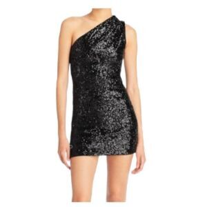Generation Love Lucette Sequin Mini Dress Black Large NWT